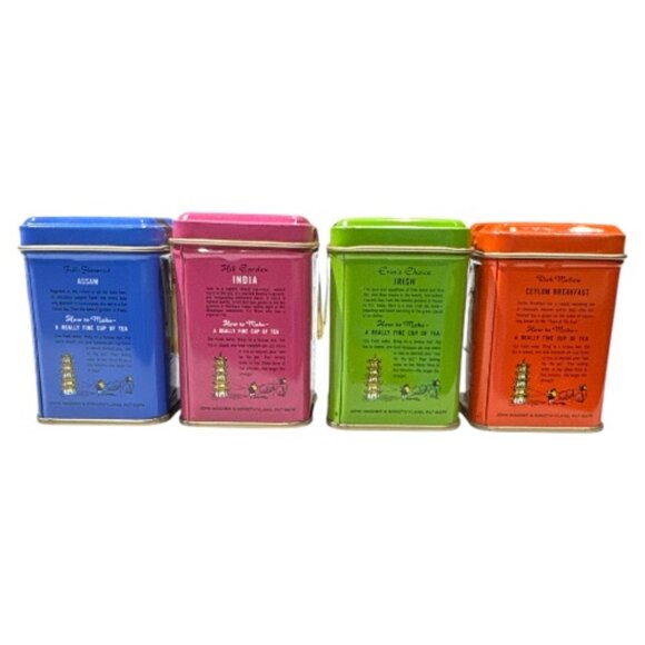 Vintage Mid Century John Wagner & Sons Set of 12 Teas in Collectible Tins - Picture 16 of 16